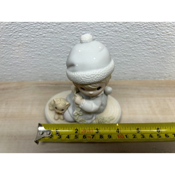 1988 Enesco Precious Moments Meowie Christmas Porcelain Figurine By Sam Butcher - Picture 8 of 13
